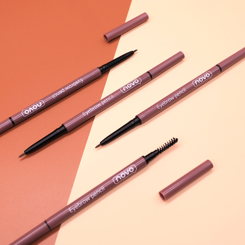 novo double-head rotating Net Red Eyebrow Pen thin head female extremely fine waterproof sweat does not fade thin core long lasting ultra-fine