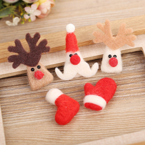  Mini Christmas decorations Wool felt gift box gloves Snowman Christmas tree garland flower box bouquet diy material