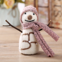  New Christmas wool felt snowman doll Childrens gift photography props Hotel restaurant window decorations