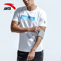 ANTA Anta Quần áo thể thao tay ngắn Dòng bóng rổ nam Mùa hè chính hãng Áo thun dệt kim thoáng khí - Áo phông thể thao áo ba lỗ tập gym