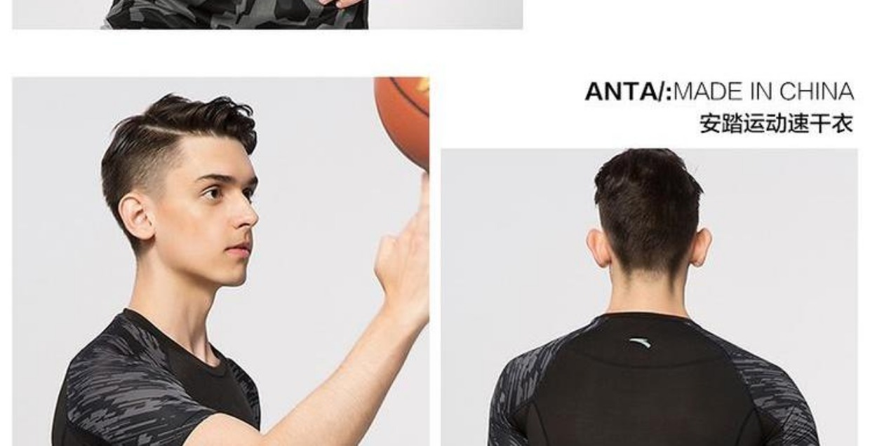 ANTA Anta tights áo thun nam mùa hè đào tạo quần áo nhanh khô quần áo thoáng khí nửa thể thao tay áo ngọn - Áo phông thể thao ao thun the thao
