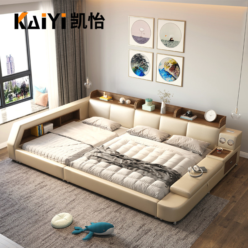 Parent-child Bed Ditire Family Mother-son Bed Master Bedroom 3 m megatone family of four persons 4 extra-large bed tatami