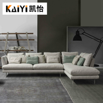 Fabric sofa Modern simple size apartment three-person chaise longue combination living room complete Nordic light luxury latex sofa