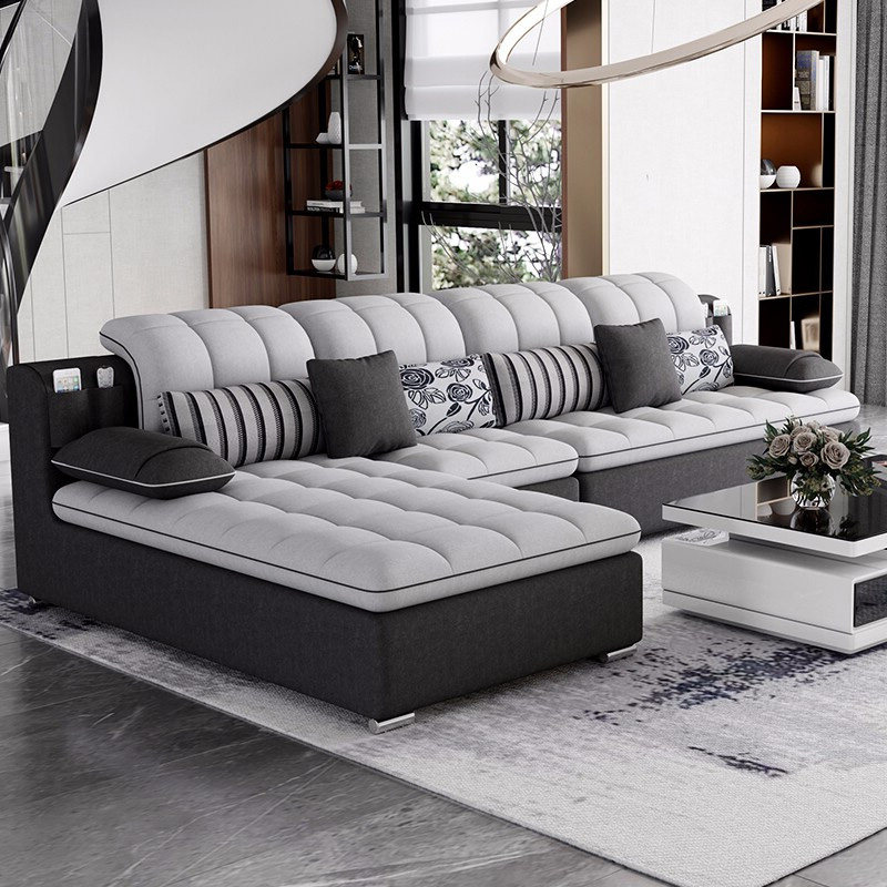 To also cloth art sofa modern composition minimalist living-room corner big small family can be detached and washed Nordic cloth sofas whole dress