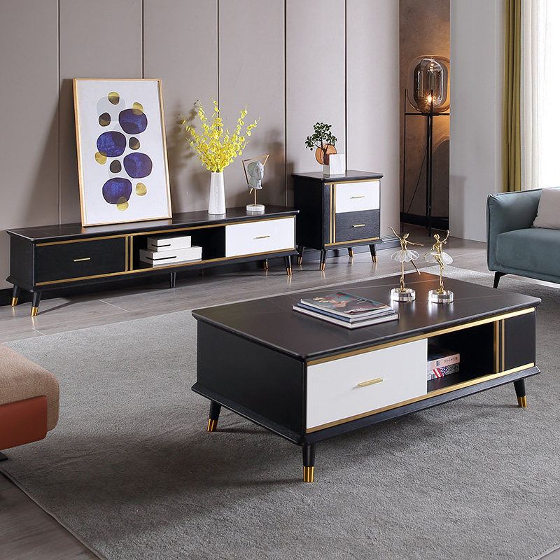 Light Extravagant Tea Table TV Cabinet Mix Postmodern Port Style Minimalist Stainless Steel Living-room Baking Lacquered size household type lockers