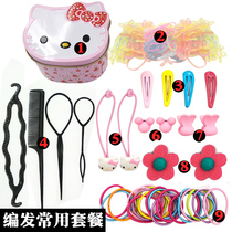 Korean hair braiding artifact Dish hair balls head Bud head Lazy dish hair hair tool Hair piercing needle Childrens string hair