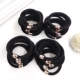 Trẻ em không làm tổn thương phụ nữ cao đàn hồi tóc dây thừng đậm không có đường may vòng tóc cao su đen buộc dây tóc dây buộc tóc hàn quốc