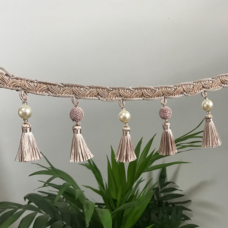 Curtain lace beads Decorative lace pendant Tassel edge spike Crystal beads European curtain accessories accessories