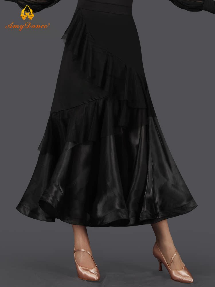 Amy dance dress Modern dance dress National standard dance skirt New spliced high waist waltz dress