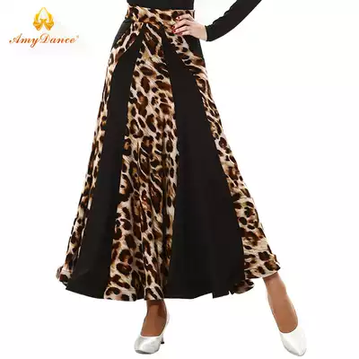 Amy dance dress social dance skirt 2021 new modern dance big dress long dress BAO WEN color matching mosaic dance suit