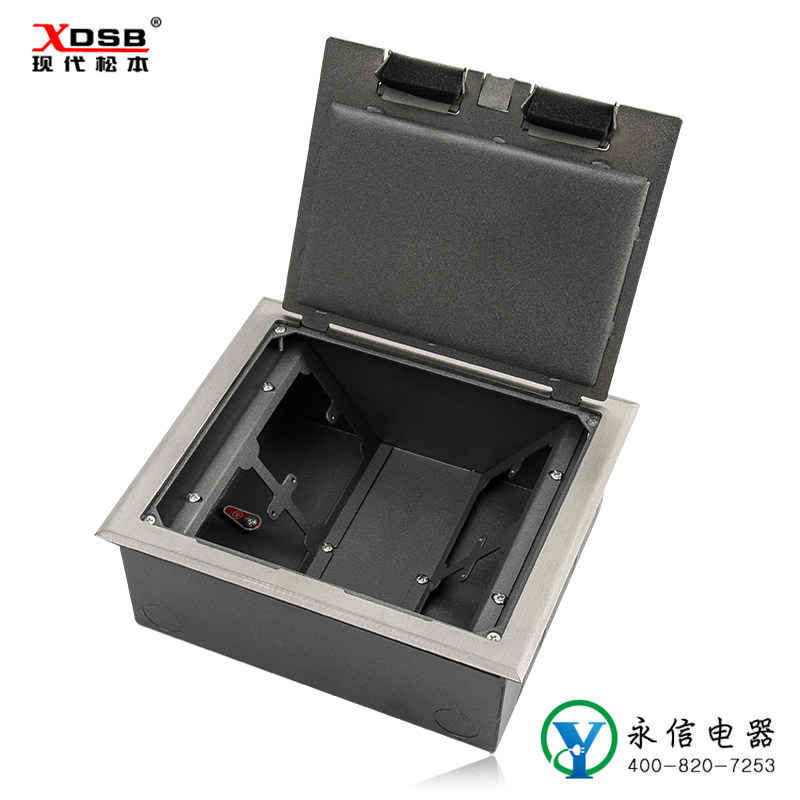 Modern Matsumoto open socket four-position 86 panel stainless steel side plug Overhead socket Carpet plug