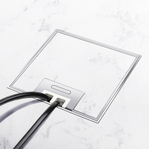 Marble floor plug inlaid stainless steel hidden floor socket flat floor five-hole power socket invisible