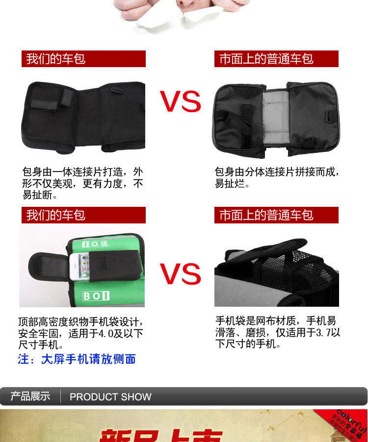 Sacoche pour vélo mixte AISOGN - Ref 2223136 Image 7