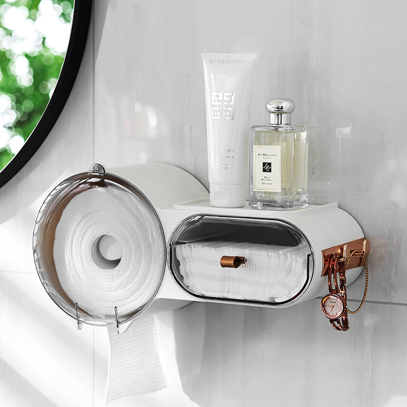 Wash the face towel shelf toilet without punch wall hanging cotton pump box toilet creative cleaning towel