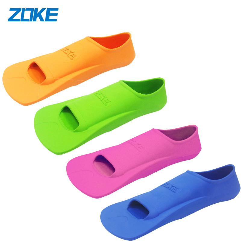 ZOKE short frog shoes children diving training flippers adult swimming duck foot board silicone foot professional snorkeling equipment