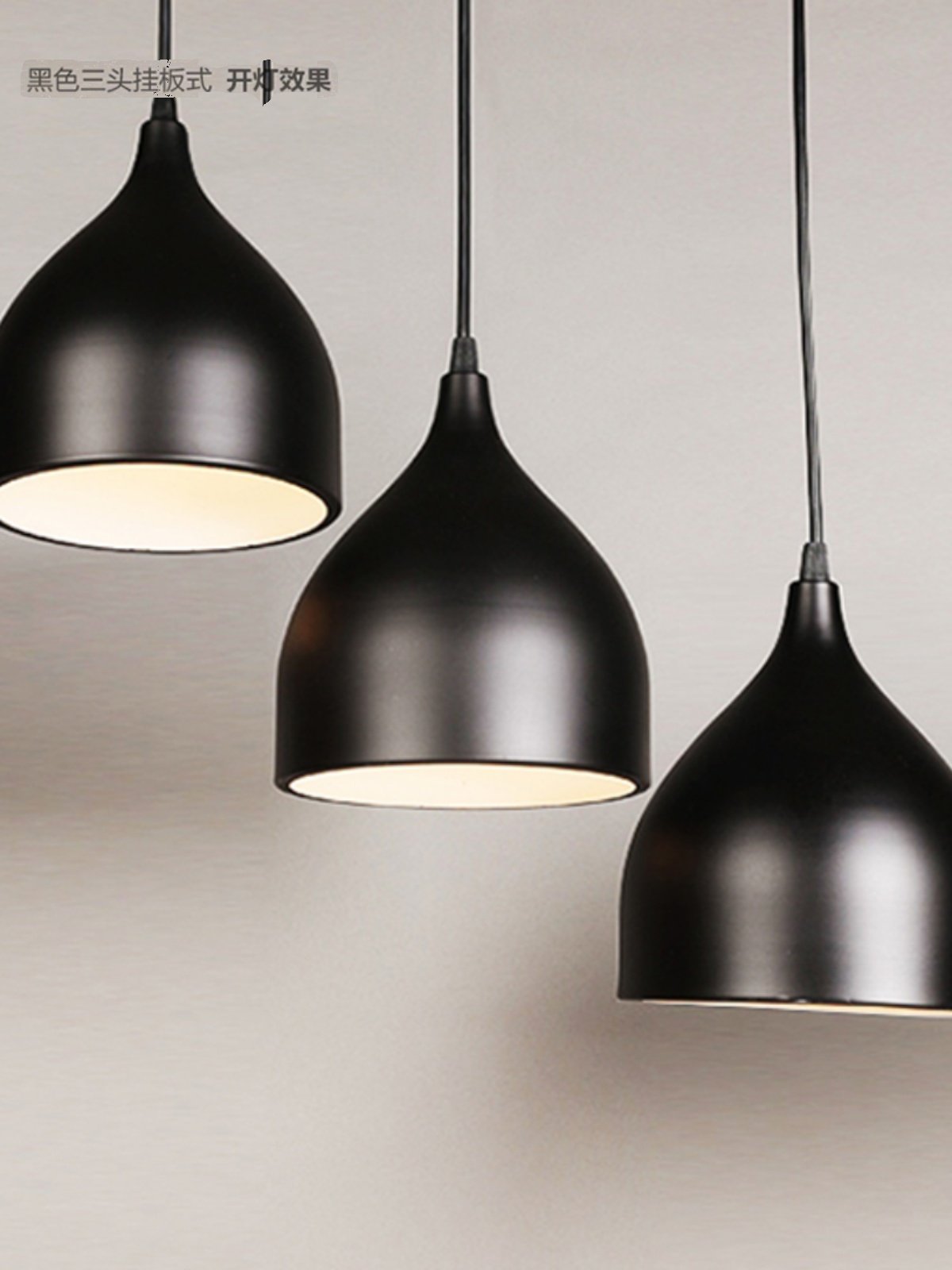 Single-Head Small Bar Pendant Light, Three-Head Modern Minimalist Dining Room Creative Personality Living Room Study Decorative Pendant Light, Dining Room Light