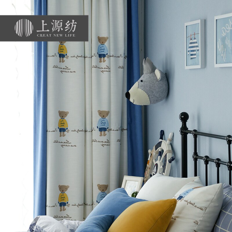 Children's curtains Boys Bedrooms curtains Cartoon Animals Shading Curtains oh Custom children's house National door-to-door measurements