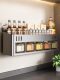 Suction Cup Kitchen Spice Rack, No-Drill Wall-Mounted Multifunctional Salt and Seasoning Storage Organizer, Spice Box Jar