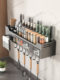 Kitchen storage rack multi-functional punch-free wall-mounted seasoning box knife holder household chopsticks seasoning supplies storage rack