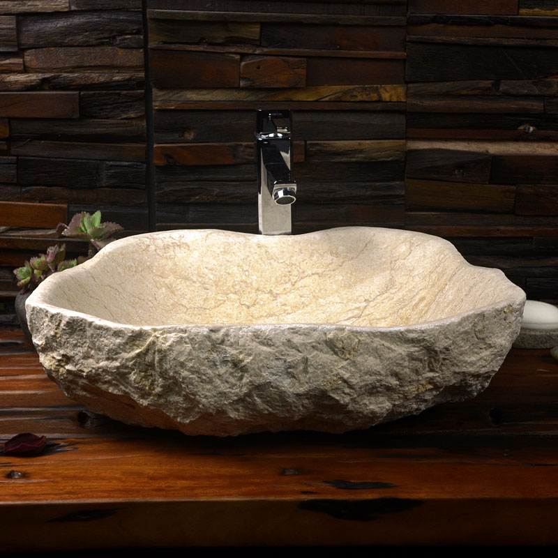 Stone bench basin modern art outdoor washbasin bathroom home balcony outdoor vintage stone wash basin