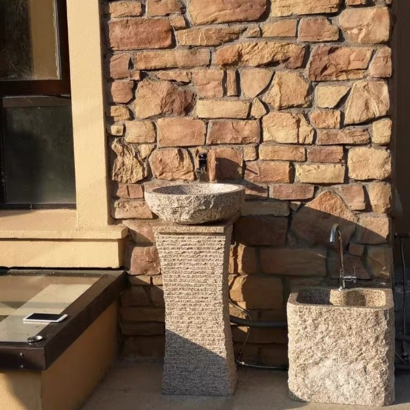 Column room outdoor floor-to-ceiling wash basin balcony courtyard home garden toilet pool stone vintage