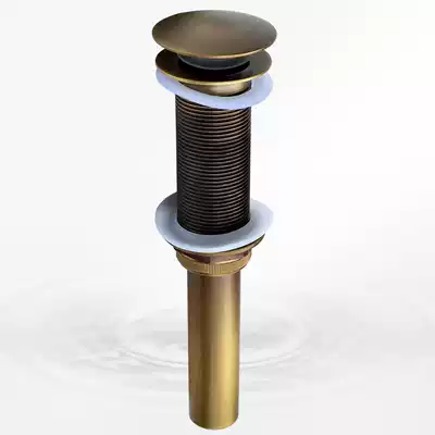 Neolithic stone generation extended sewer P19 European all-copper retro sewer bouncing silver-white drainage water remover