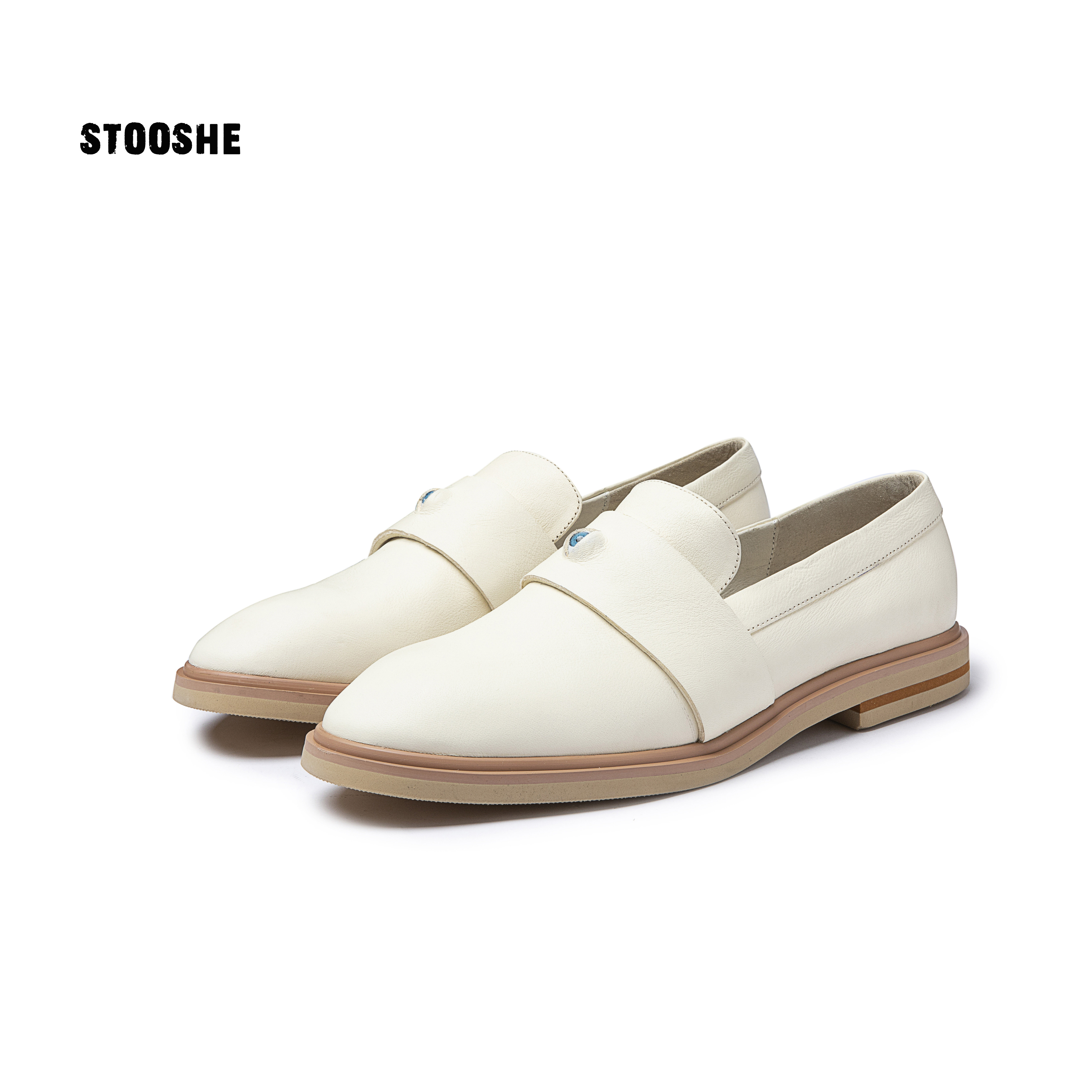 Clearance 199 non-refundable and non-exchangeable leather white shoes British style eye single shoes Derby shoes flat shoes