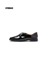 Clear Cabin Price 99 No Withdrawal Exchangeable Code Genuine Leather Flat Bottom Women Shoes Folds Little Square Head Sloth Two Wear Lefu Shoes