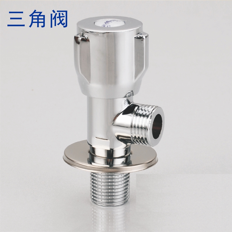 304 stainless steel triangular valve fine valve core thickened cold water stop valve eight-word valve lengthened anti-burst