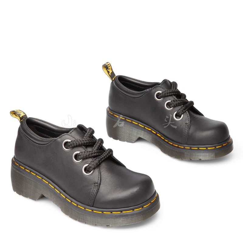 GuleMartens big head thick bottom retro style 3 holes Martin Marie Jean leather shoes 25289203 25291001