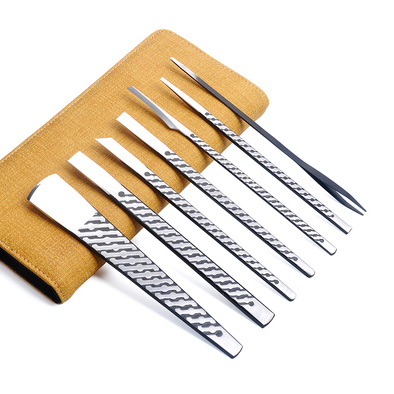 Tianyi Yangzhou three knives professional manicure pedicure set lock pattern pedicure knife 7 front steel tool technician version