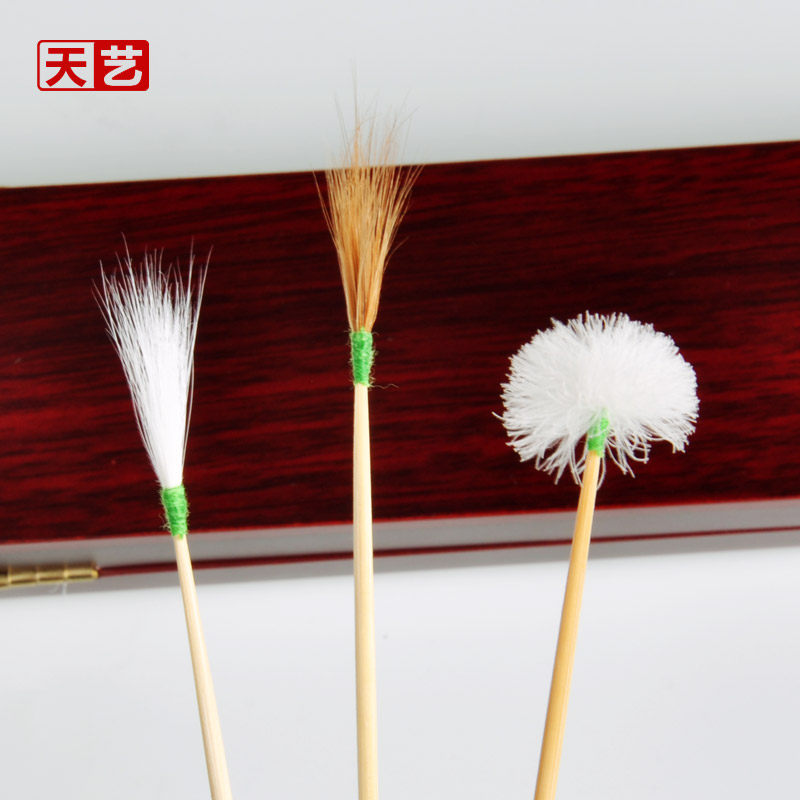 Tianyi 2 5mm thick white bamboo handle goose feather stick chicken feather stick White Crane hair stick ear massage ear scoop ear