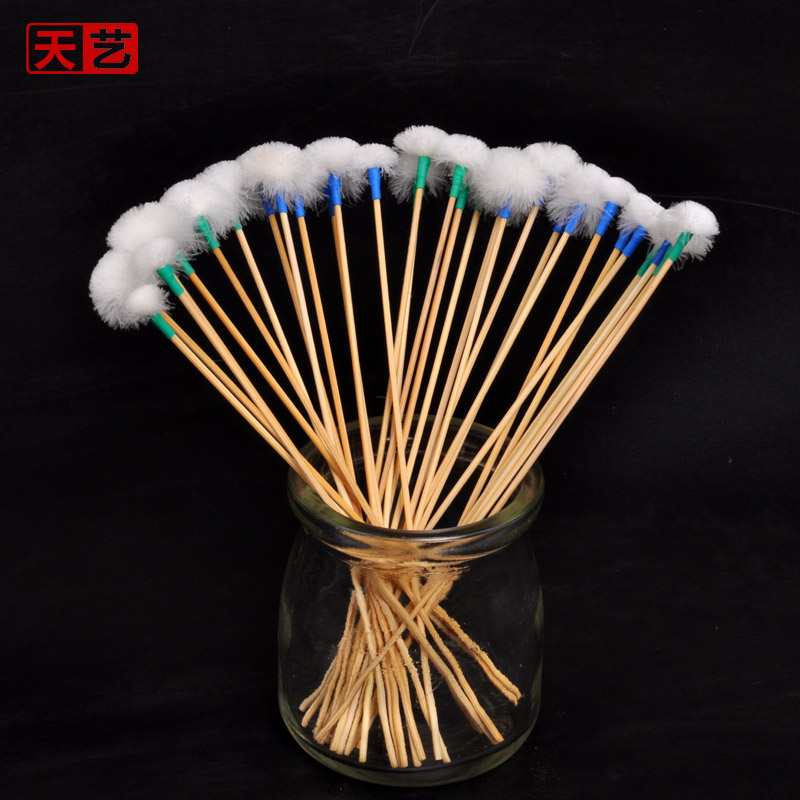 Tianyi Ear Picking Tool Ear Picking Tool Reinforced Straight Rod Knotless White Bamboo Handle Goose Feather Stick Large, Medium and Small Head Single Branch