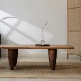 Журнальный столик в японском стиле ретро, угловой столик для гостиной, дома, маленький столик из цельного дерева, простой столик для сидения в спальне, небольшой низкий столик ваби-саби