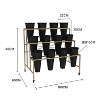 4*3 Золотая полка с 12 черными бочками