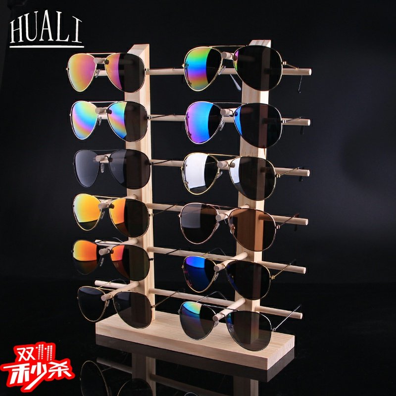 Glasses New Zheng House Sun Glasses Display Shelves Display Shelving Style Creative Props Solid Wood for Home Admission