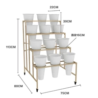 3*4 Золотая полка с 12 белыми бочками