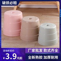 Plastic Stool Short Stool Thickened Plate Stool Cooked Glue Home Childrens Fashion Bathroom Tea Changing Stool Chairs Small Round Stool