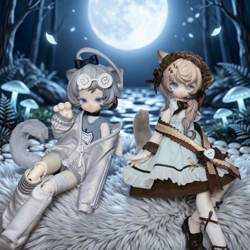 [First Batch in Stock] Genuine Meow Meow Meow Power 8-Inch Bjd Blind Box Trendy Toy Movable Doll Figurine Gift
