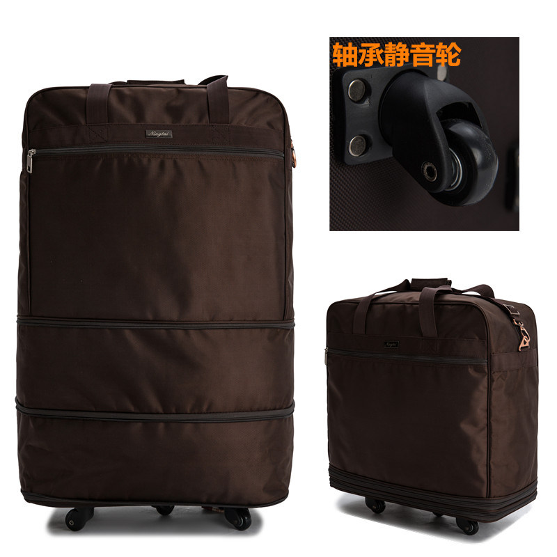 Large Capacity 158 Aviation Trust Bag Universal Wheels Overseas Study Abroad Immigrant Oxford Cloth Telescopic Folding Suitcase