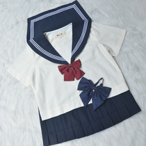 Bear mansion JK studio orthodox JK uniform basic model thick blue white three short-sleeved short-sleeved short-sleeved short-sleeved short-sleeved short-sleeved short-sleeved short-sleeved