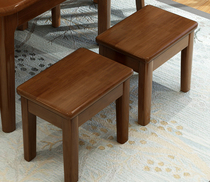 Solid wood chair Household dining room Modern simple backrest room Wooden stool Hotel dining chair small bench