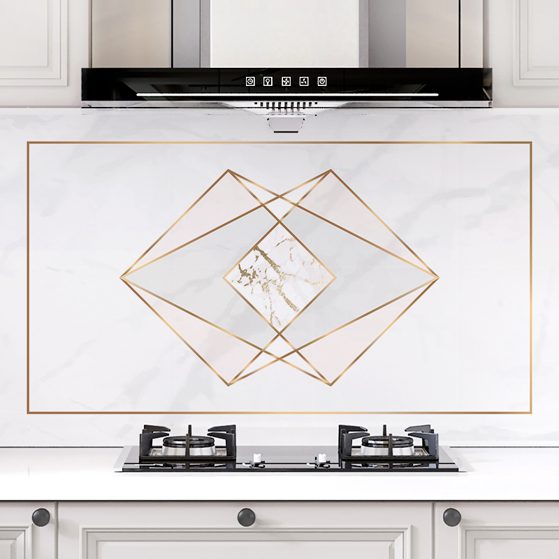 Kitchen Home Transparent Waterproof Anti-Oil Sticker Range Hood Range Hood Anti-Oil-Resistant Self-Adhesive Wall Sticker Wallpaper