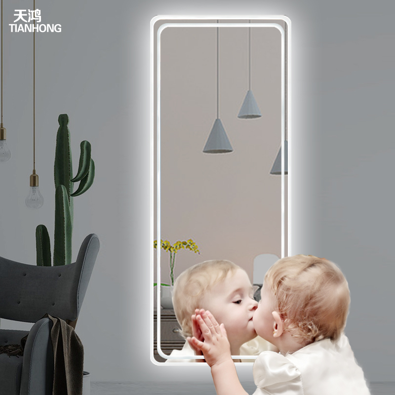 Tianhong explosion-proof frameless frosted full-body mirror LED lamp mirror wall-mounted full-body mirror home full-body mirror with lamp decorative mirror