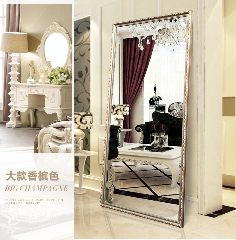 Tianhong Châu Âu gỗ phù hợp gương gương thay đồ gương Gương sàn gương toàn thân gương treo tường gương lớn đất gương - Gương guong phong tam