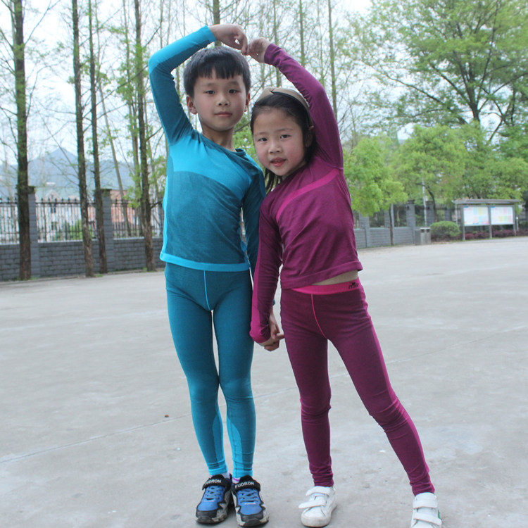 Crane brand large and medium children's tights Long-sleeved suit Men's ski quick-drying underwear Women's football basketball base pants