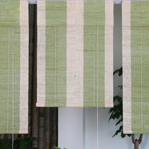 Custom curtain handmade Ramie tea room roller curtain Japanese curtain partition curtain decorative curtain lifting summer cloth garden curtain