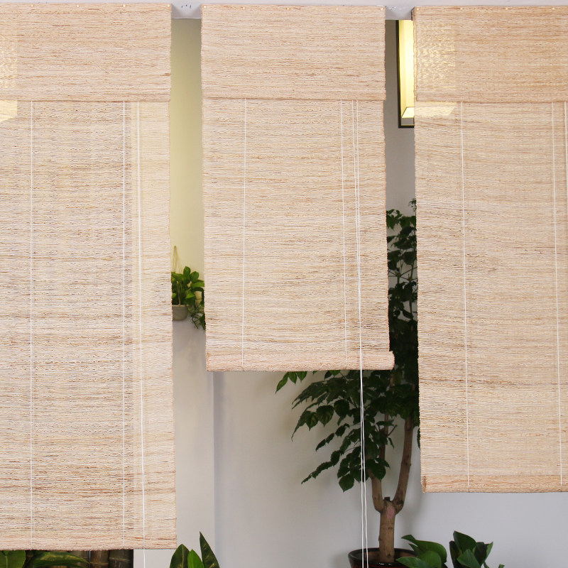 Handmade Hemp Summer Cloth Curtain Background Hemp Buxen Shade Curtain Decoration Soft Partition Roller Shutters