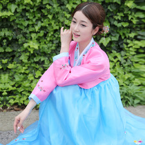 Korean Dance family Dance costume Hanbok lady Korean traditional costume Korean performance Daechangjin improved Korean family