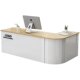 Cashier Counter, Front Desk Reception Desk, Store Corner Arc-Shaped Education Bar Counter, Small Creative Fruit Shop Supermarket